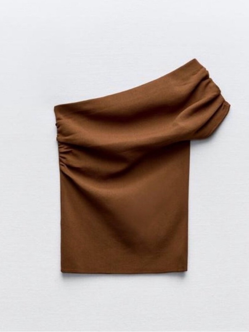 Zara DRAPED KNIT ASYMMETRIC TOP